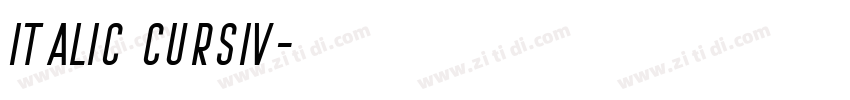 Italic Cursiv字体转换 Italic Cursiv字体转换